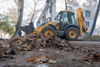 Андрій Білоусов перевірив, як у місті прибирають опале листя